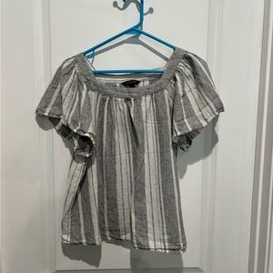 Banana Republic Grey striped top, Sz S